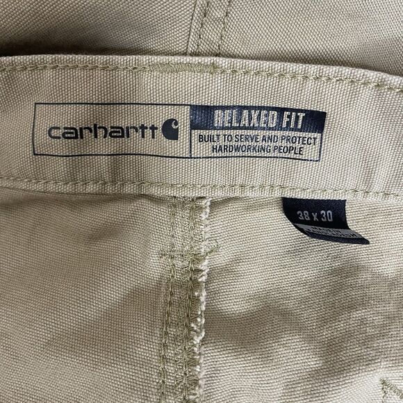 Carhartt Pants Size 38X30 Brown Denim Relaxed Fit Work Wear Outdoors Chore - Picture 5 of 5